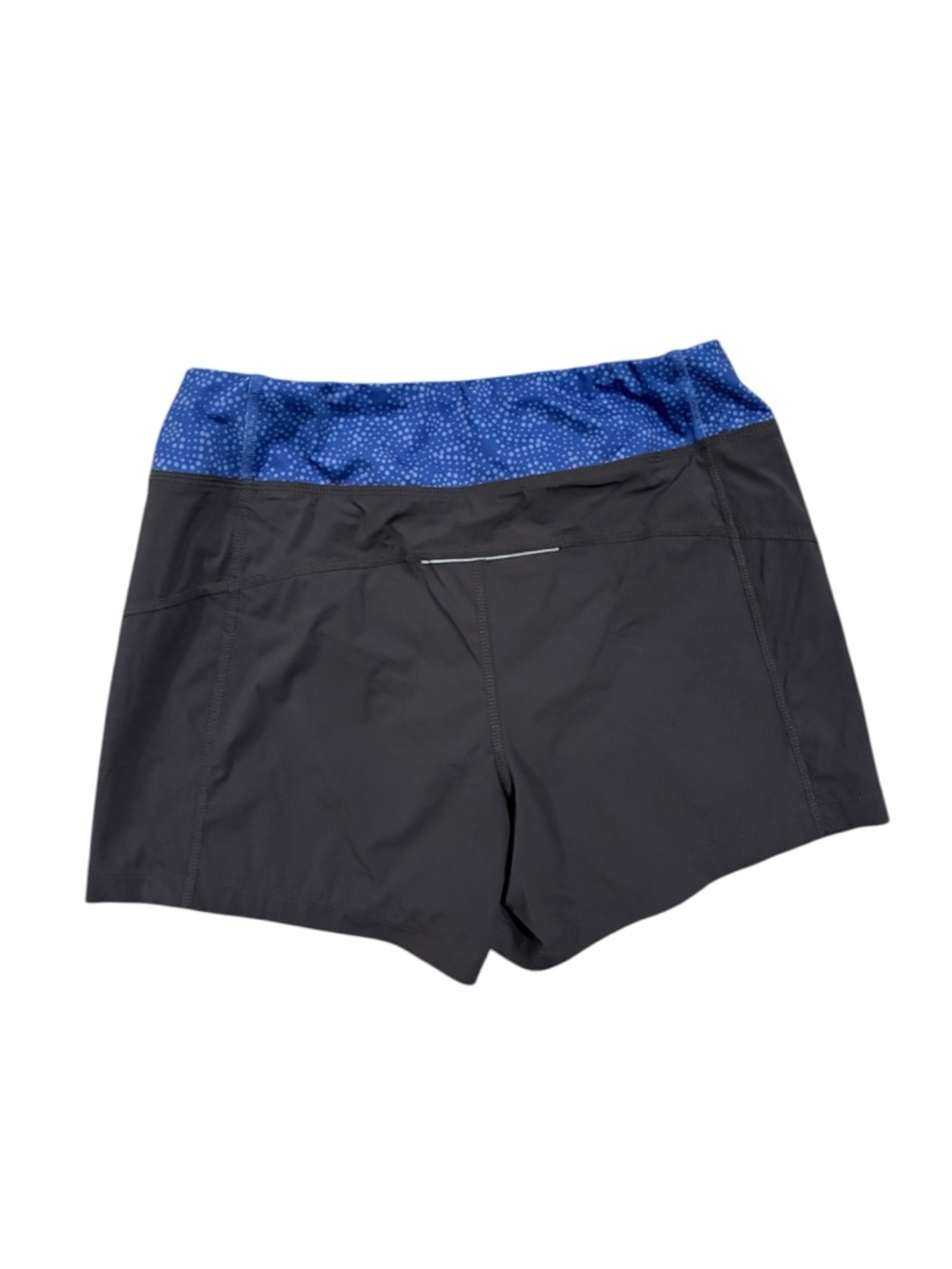 L.L. Bean Athletic Shorts Women's S Black with Blue Patterned Waistband LIKE NEW - Picture 2 of 4